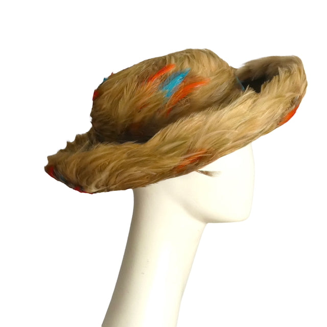 1960s Multi Color Feather Hat
