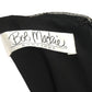 BOB MACKIE- 1990s Black Beaded Crepe Dress, Size 10
