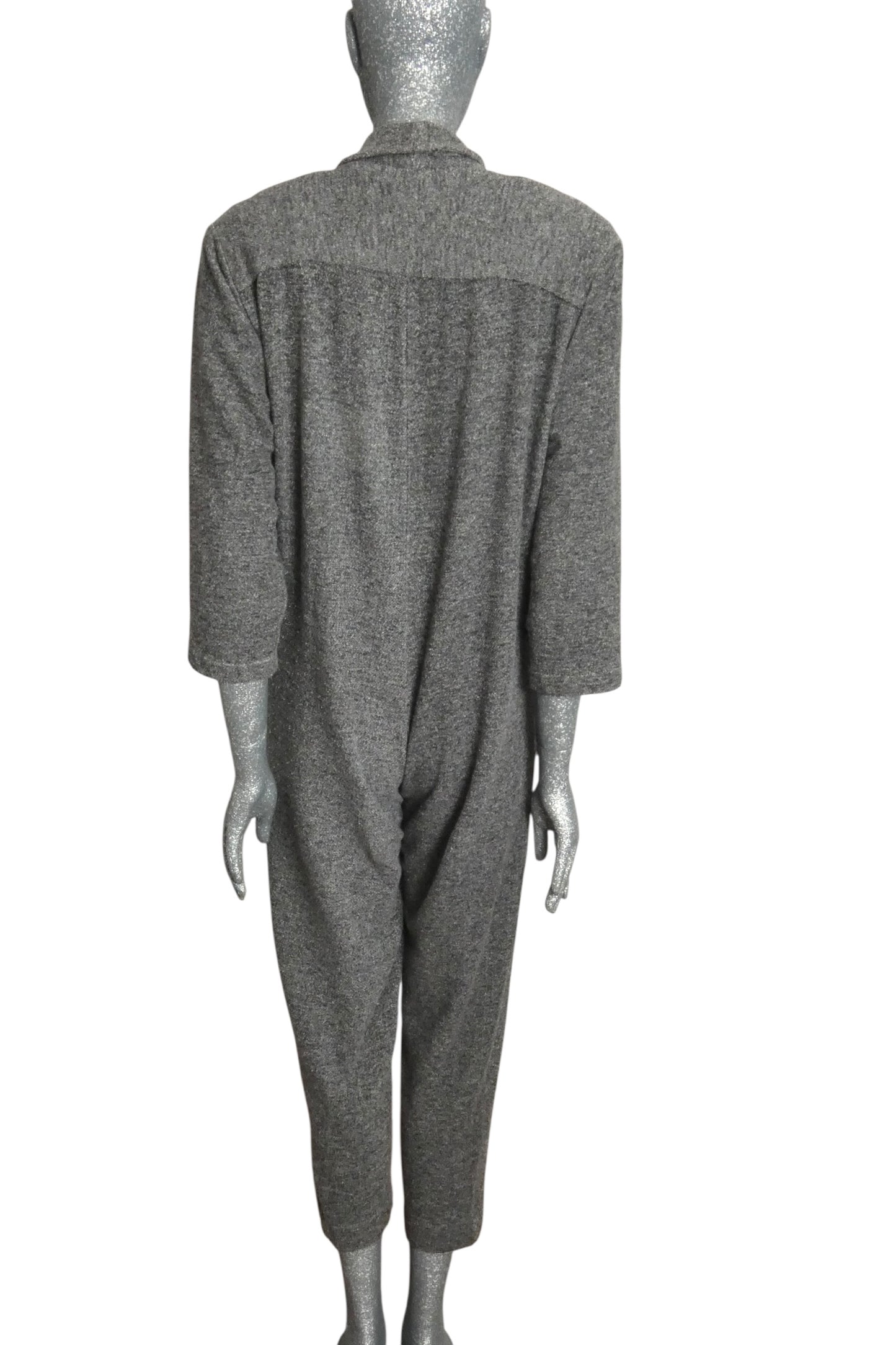 NORMA KAMALI - 1980s Cotton Knit Jumpsuit, Size-Petite