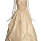 1950s Pale Pink Beaded Taffeta Gown, Size 4