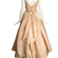 1950s Pale Pink Beaded Taffeta Gown, Size 4