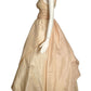 1950s Pale Pink Beaded Taffeta Gown, Size 4