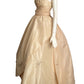 1950s Pale Pink Beaded Taffeta Gown, Size 4