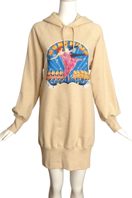 MOSCHINO COUTURE- NWT 2022 Graphic Print Hoodie Dress, Size 4