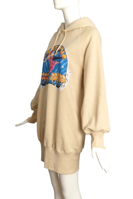 MOSCHINO COUTURE- NWT 2022 Graphic Print Hoodie Dress, Size 4