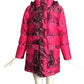 MOSCHINO COUTURE- 2016 Pink & Black Printed Puffer Coat, Size Medium