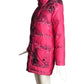 MOSCHINO COUTURE- 2016 Pink & Black Printed Puffer Coat, Size Medium