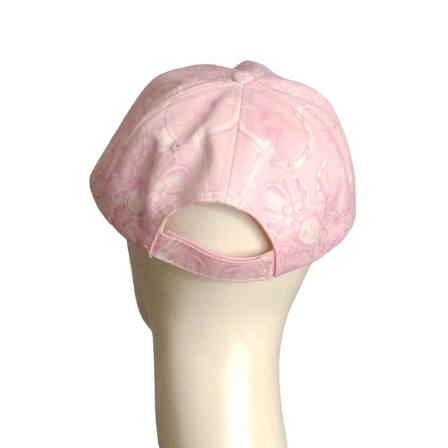 VERSACE-  NWT Pink Heritage Print Cap, Multiple Sizes Available