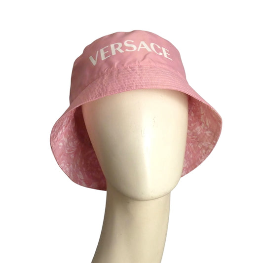VERSACE-  NWT Pink Baroque Print Bucket Hat, Size 58