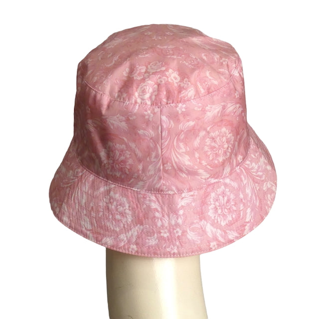 VERSACE-  NWT Pink Baroque Print Bucket Hat, Size 58