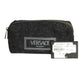 VERSACE- NWT Black Embroidered Jacquard Beauty Pouch