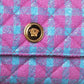 VERSACE- NWT Multi Color Quilted Tweed Clutch
