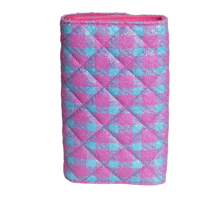 VERSACE- NWT Multi Color Quilted Tweed Clutch