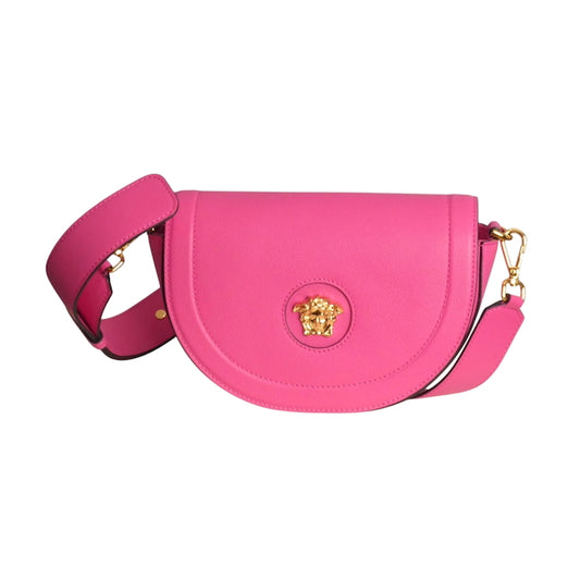 VERSACE- NWT Pink Vitello Half Moon Shoulder Bag