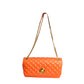 VERSACE- NWT Orange Quilted Leather Jumbo Bag