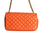 VERSACE- NWT Orange Quilted Leather Jumbo Bag