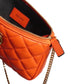 VERSACE- NWT Orange Quilted Leather Mini Purse