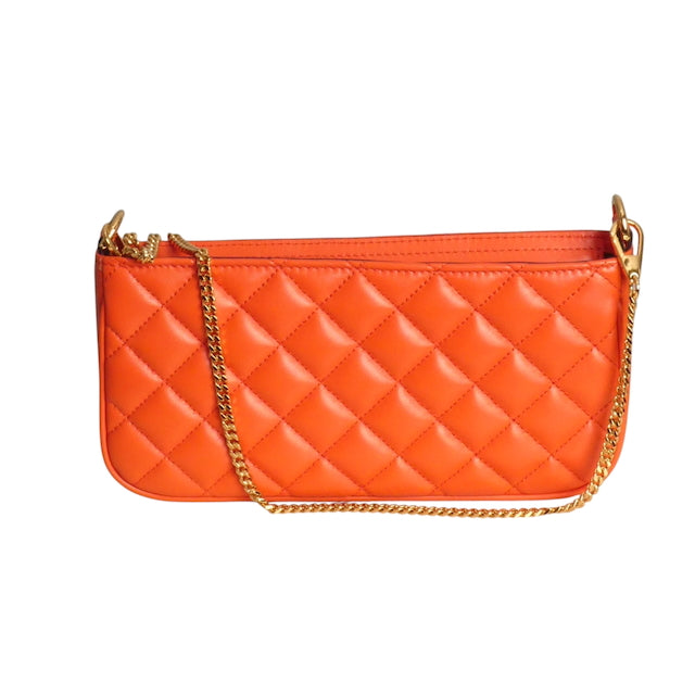 VERSACE- NWT Orange Quilted Leather Hand Bag