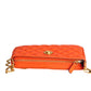 VERSACE- NWT Orange Quilted Leather Hand Bag