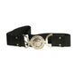 VERSACE- NWT 2024 Black Elastic & Metal Belt, Size XL