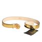 VERSACE- NWT Gold Metallic Leather Belt, Waist 28