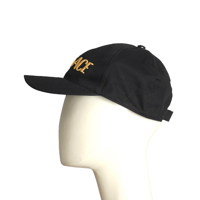 VERSACE-  NWT Black Embroidered Cap, Size 57