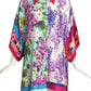 DOLCE & GABBANA- Oversized Floral Silk S/S Blouse, Size 8
