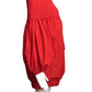 PATOU- 2023 Red Taffeta Puffed Sleeve Dress, Size 10