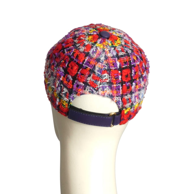 GUCCI- NWT 2023 Multi Color Tweed Cap, Size Small