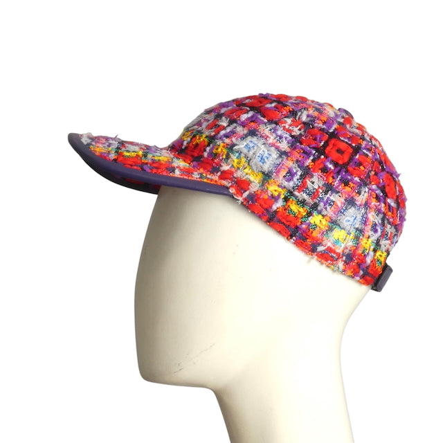 GUCCI- NWT 2023 Multi Color Tweed Cap, Size Small