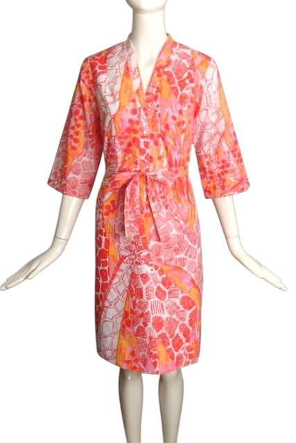 LILY PULITZER- 1970s Floral Print Cotton Dress, Size 4