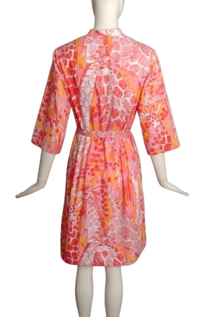 LILY PULITZER- 1970s Floral Print Cotton Dress, Size 4
