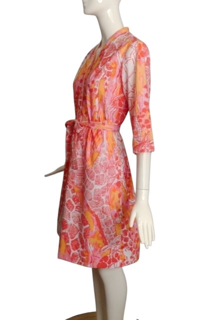 LILY PULITZER- 1970s Floral Print Cotton Dress, Size 4