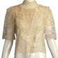 1980s Ivory Lace Blouse, Size 6
