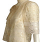 1980s Ivory Lace Blouse, Size 6