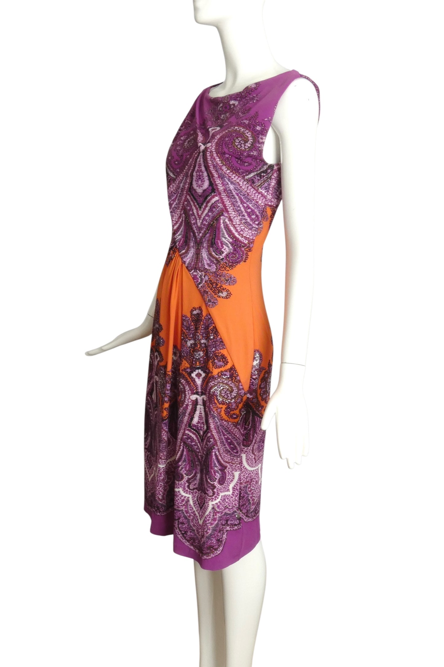 ROBERTO CAVALLI- Multi Color Printed Jersey Dress, Size 6