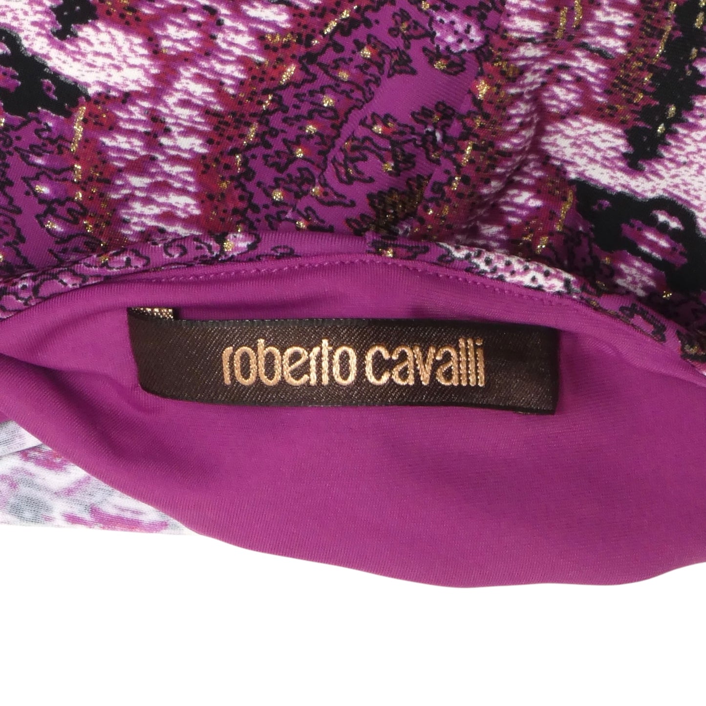 ROBERTO CAVALLI- Multi Color Printed Jersey Dress, Size 6