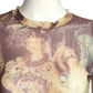 CASADEI- 1990s Printed Mesh Top, Size 4
