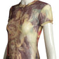 CASADEI- 1990s Printed Mesh Top, Size 4
