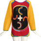 CHEAP & CHIC MOSCHINO- 1990s Crochet Rainbow Sweater, Size 10