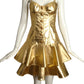 MOSCHINO COUTURE- NWT 2019 Gold Bustier Dress, Size 6