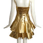 MOSCHINO COUTURE- NWT 2019 Gold Bustier Dress, Size 6