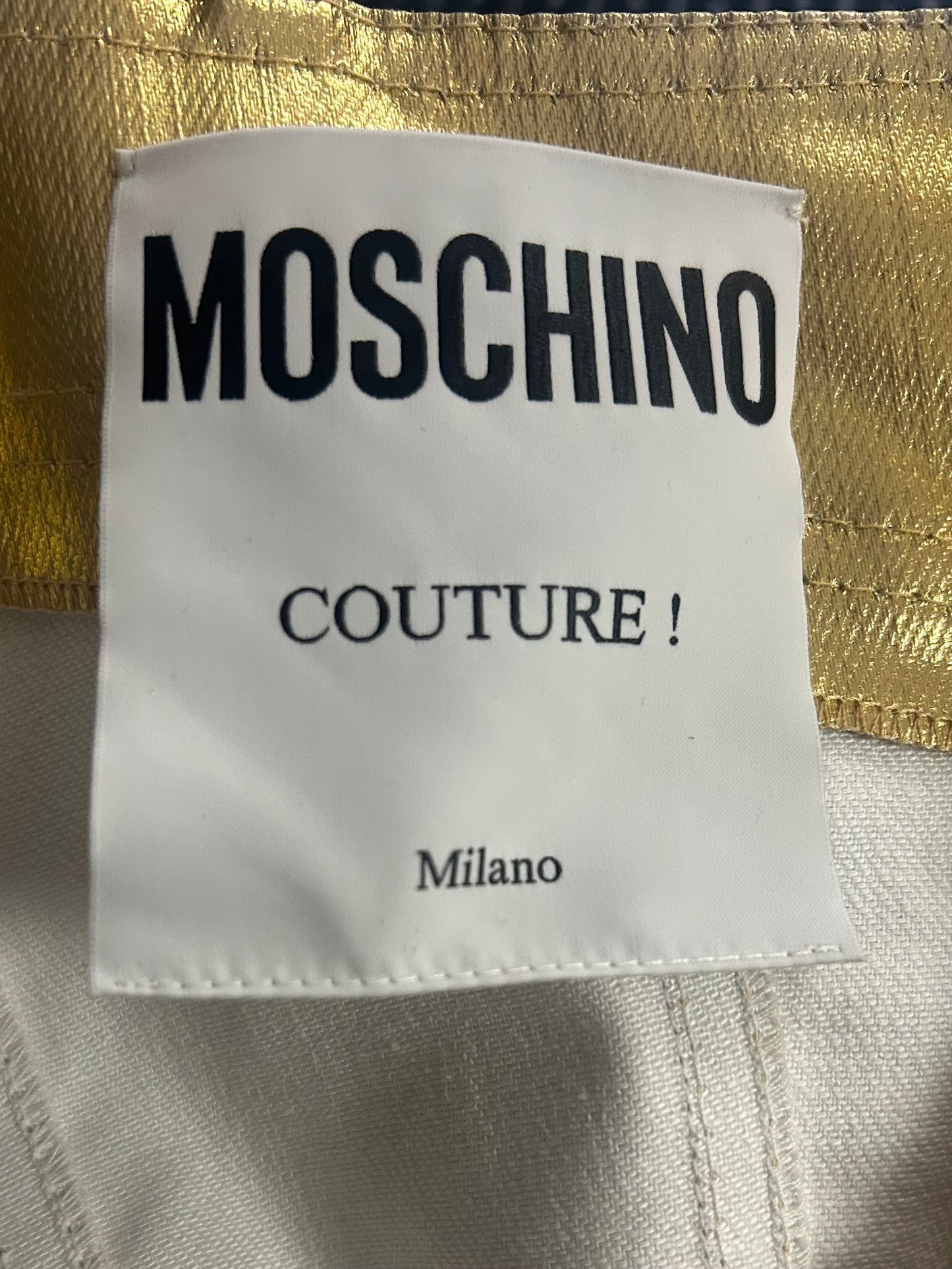MOSCHINO COUTURE- NWT 2019 Gold Bustier Dress, Size 6