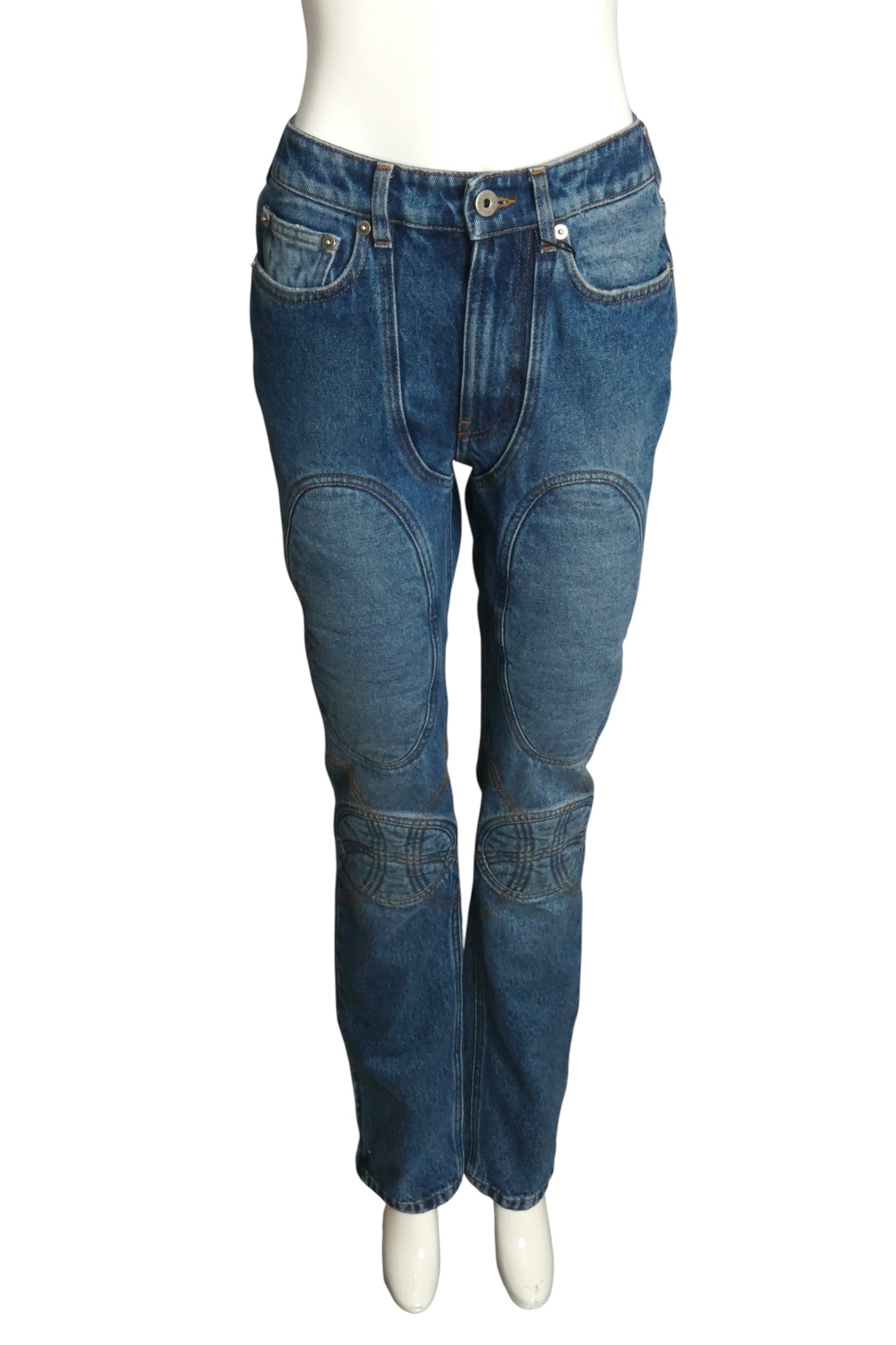JEAN PAUL GAULTIER- 2024 NWT Quilted Denim Jeans, Size 4