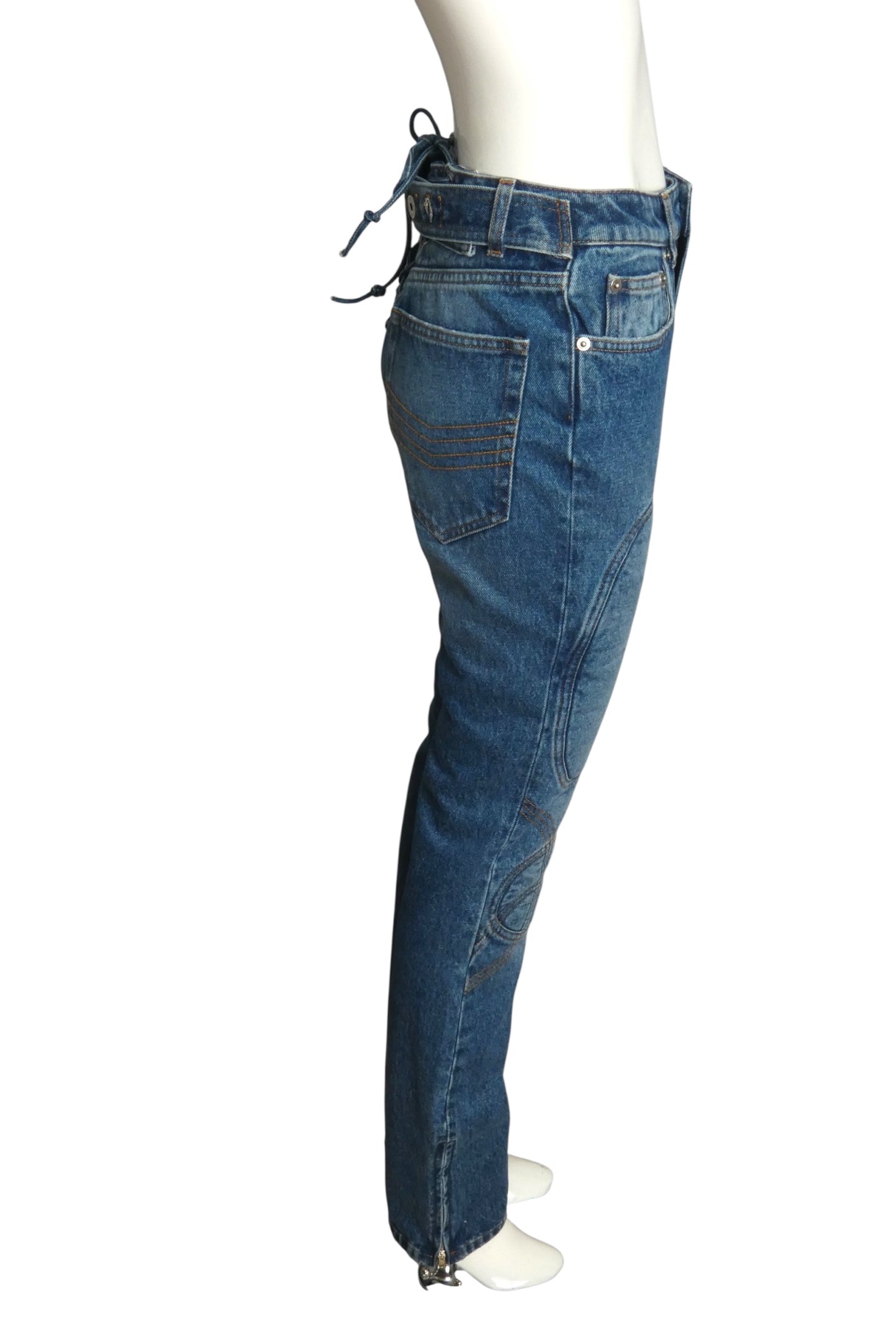 JEAN PAUL GAULTIER- 2024 NWT Quilted Denim Jeans, Size 4