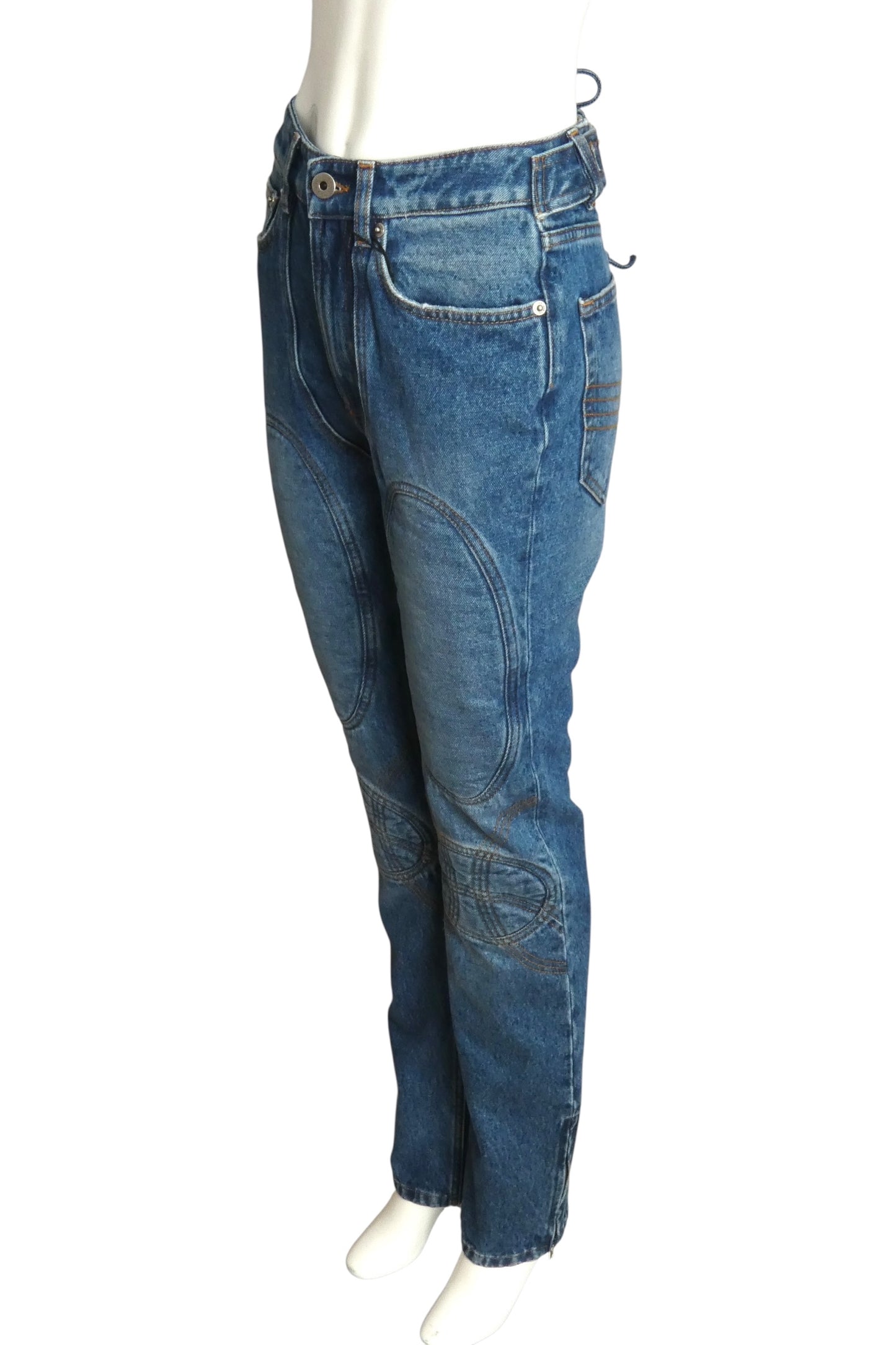 JEAN PAUL GAULTIER- 2024 NWT Quilted Denim Jeans, Size 4