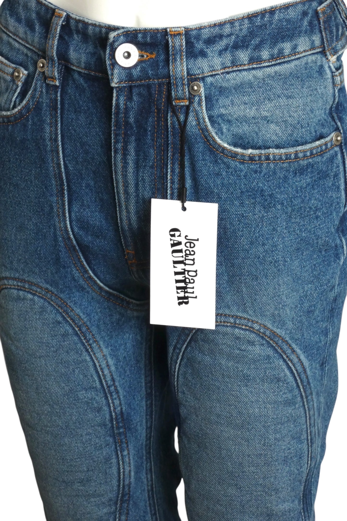 JEAN PAUL GAULTIER- 2024 NWT Quilted Denim Jeans, Size 4