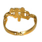 PIERRE CARDIN-1970s Gold Tone Metal Abstract Bracelet