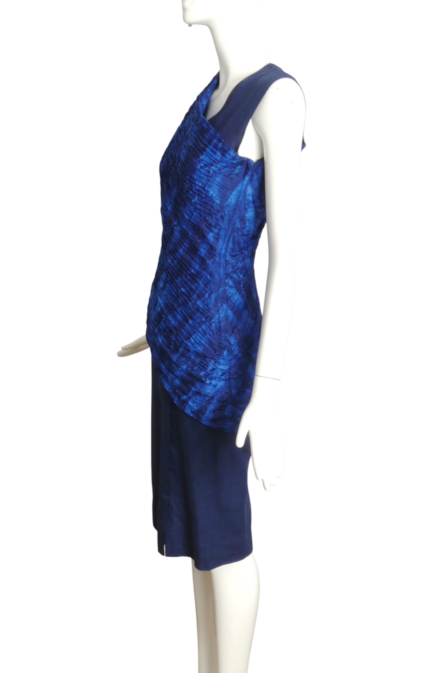 GIANNI VERSACE- 1986 Linen & Satin Dress, Size 4