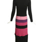 PIERRE CARDIN- 1970s Multi Color Wool Knit Maxi Dress, Size 6